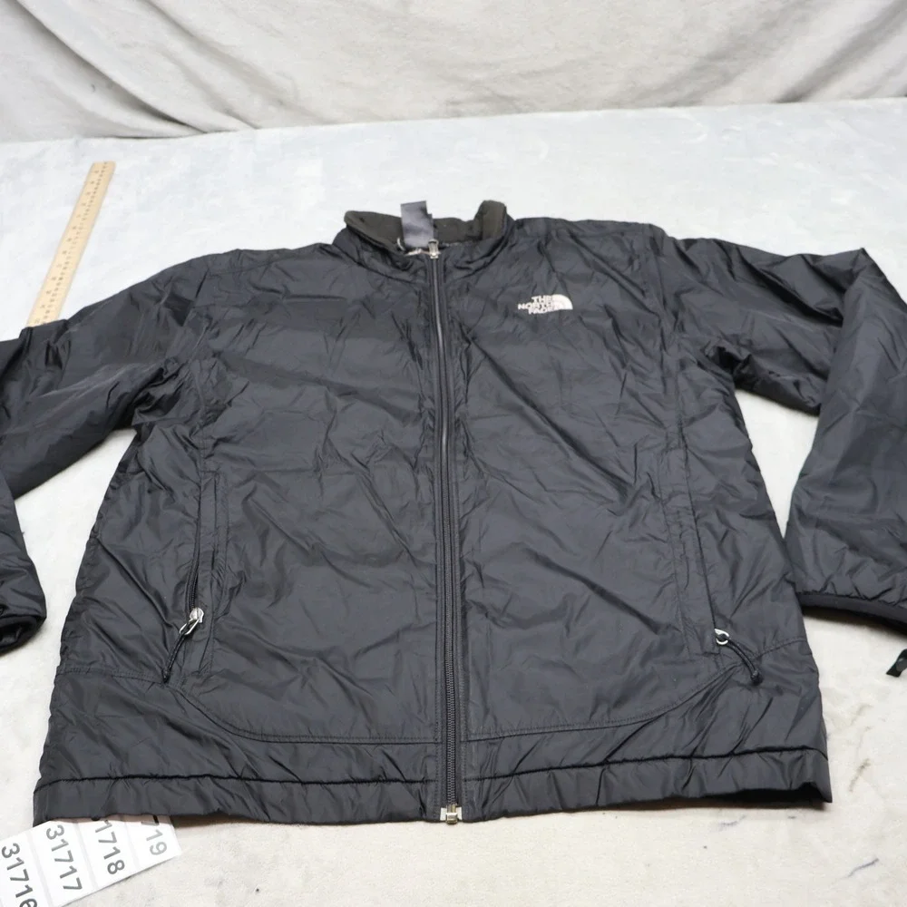 North Face Jacket Mens Medium Black Full Zip Light Outdoor Hiking Wind Trekking